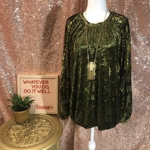 NWOT Mystree velvet top in sz Medium